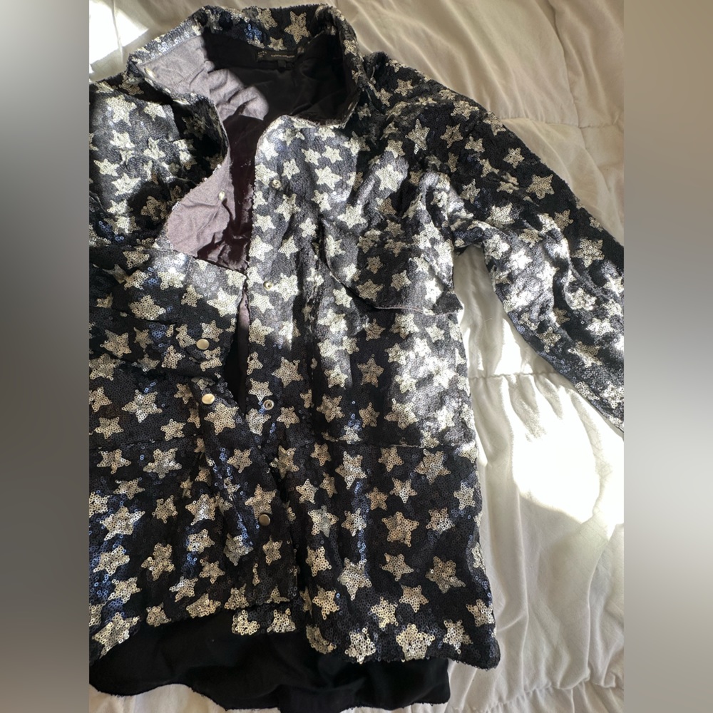 Blue star sequined jacket